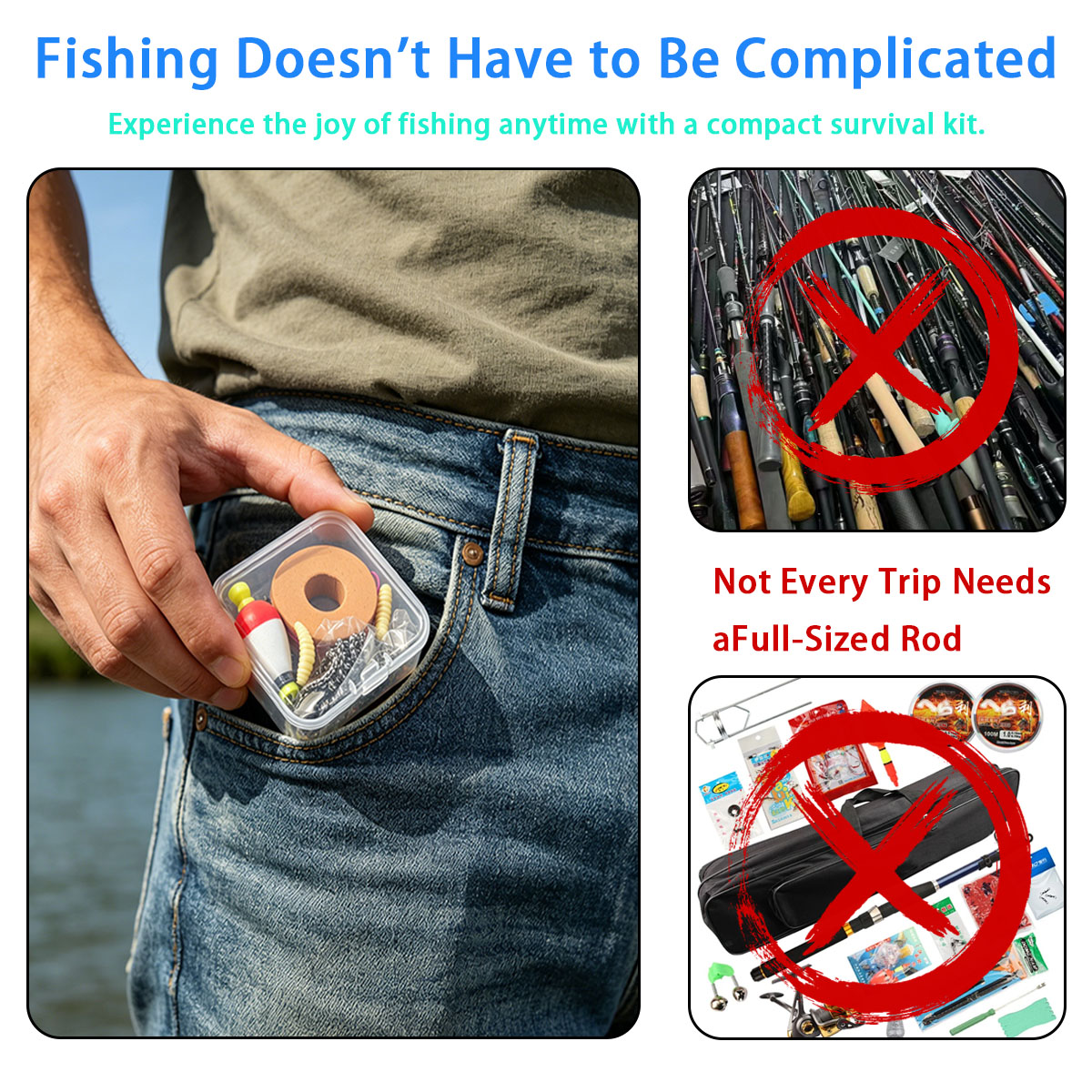 Fishing Lure Box - Set di attrezzatura da pesca portatile